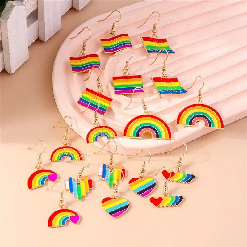 Boucles d'oreilles arc en ciel - LGBT-Market